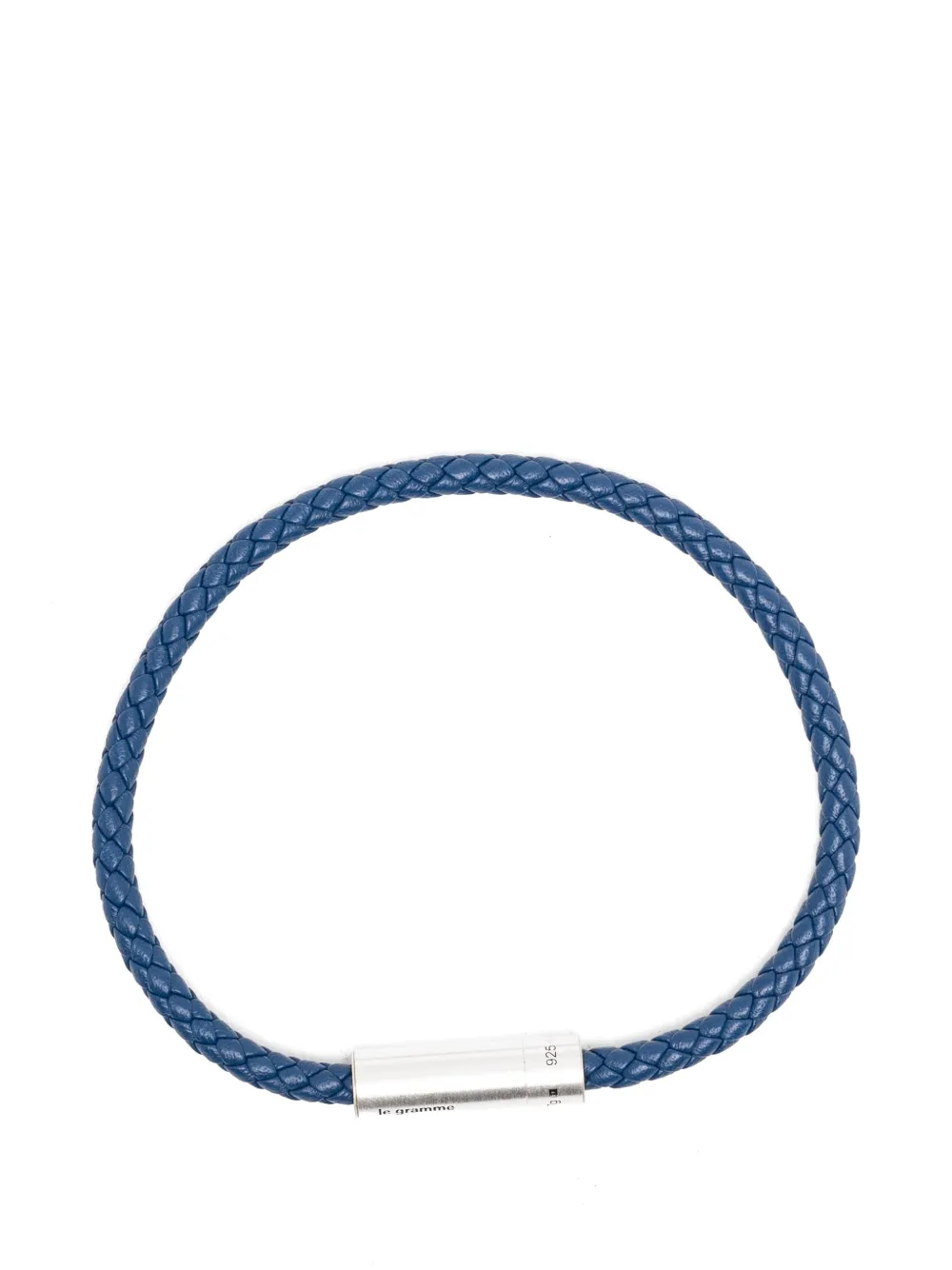 Le Gramme 7g braided leather bracelet - Blu