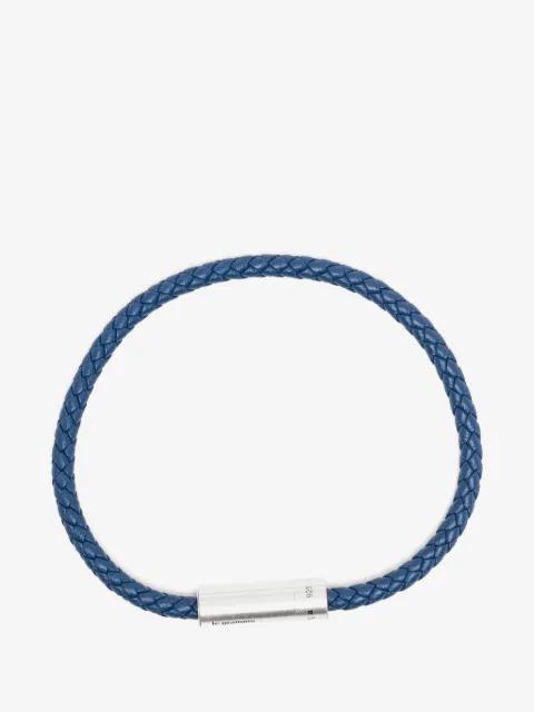 Le Gramme Geflochtenes Lederarmband