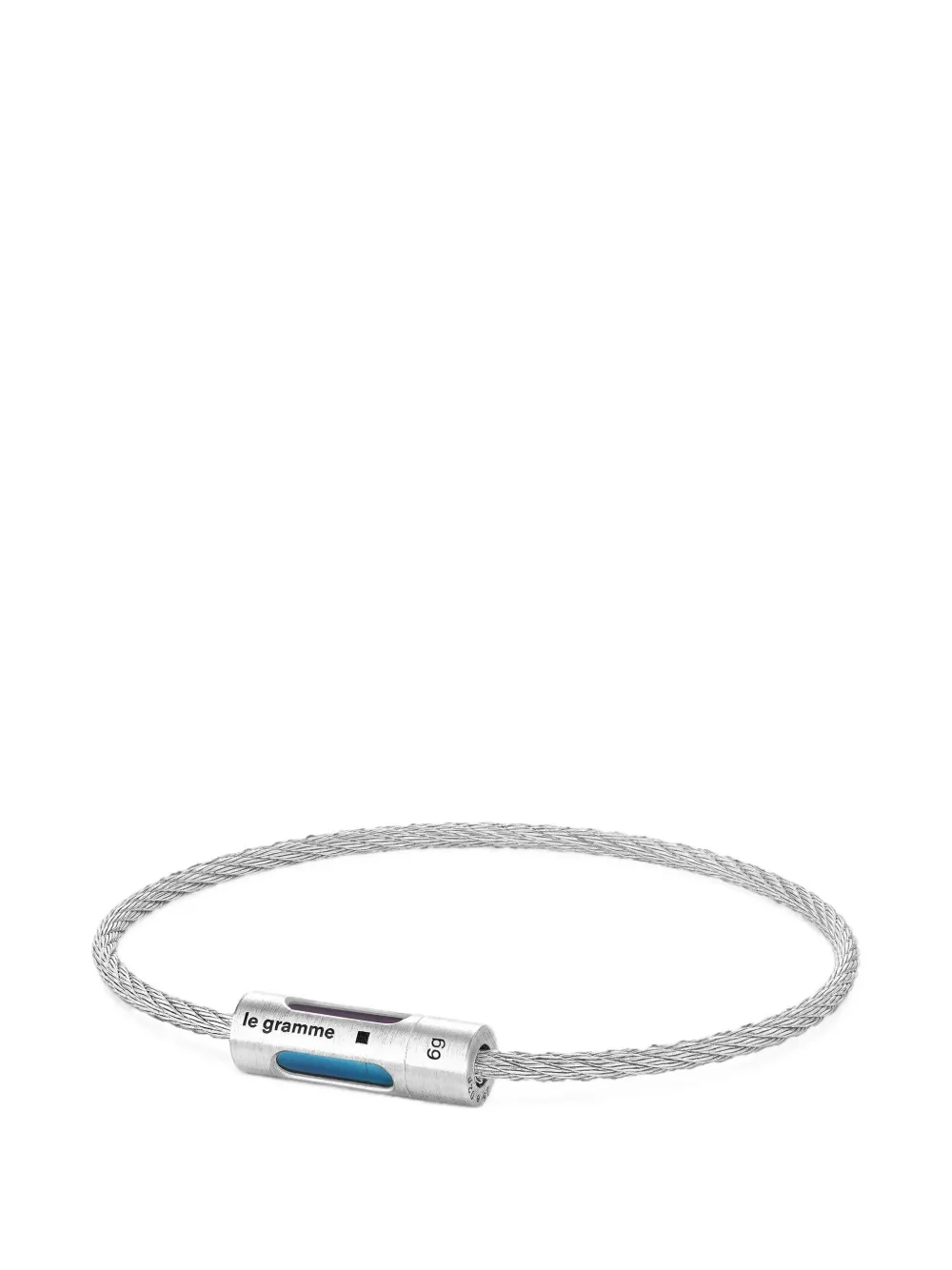 Le Gramme punched cable bracelet - Silber