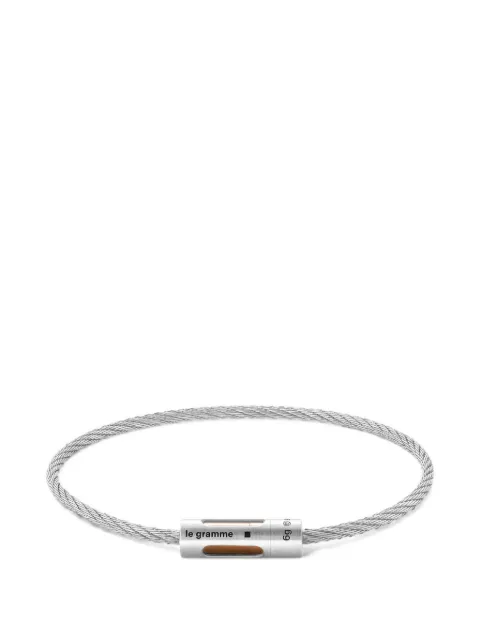 Le Gramme punched cable bracelet
