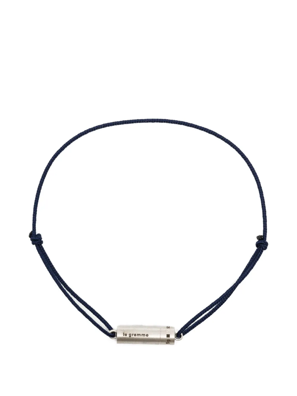 Le Gramme engraved-logo bracelet - Blu