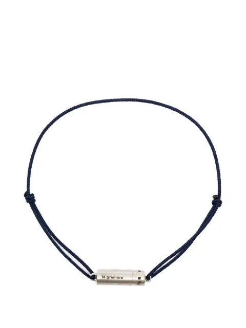 Le Gramme engraved-logo bracelet