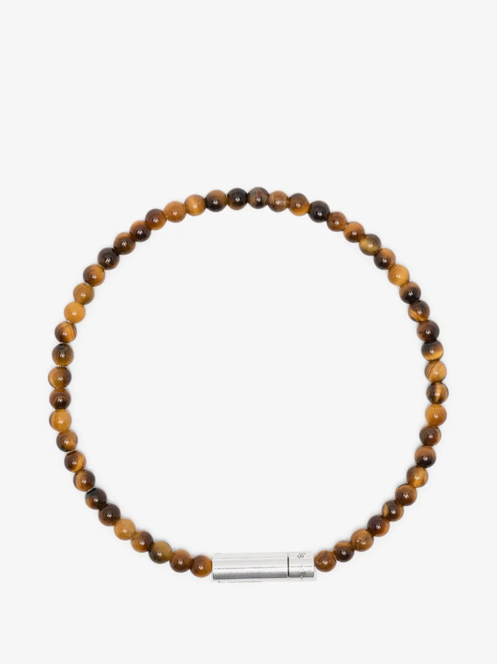 Le Gramme tiger eye beads cable bracelet | Brown | Image 1