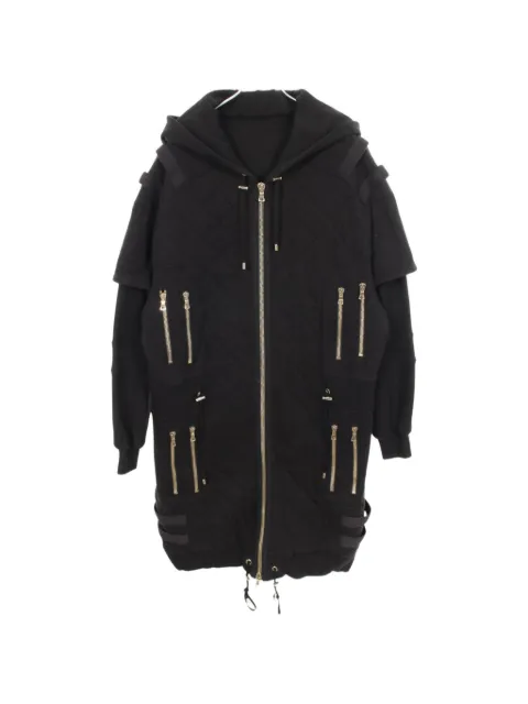 Balmain Pre-Owned quilted hooded coat