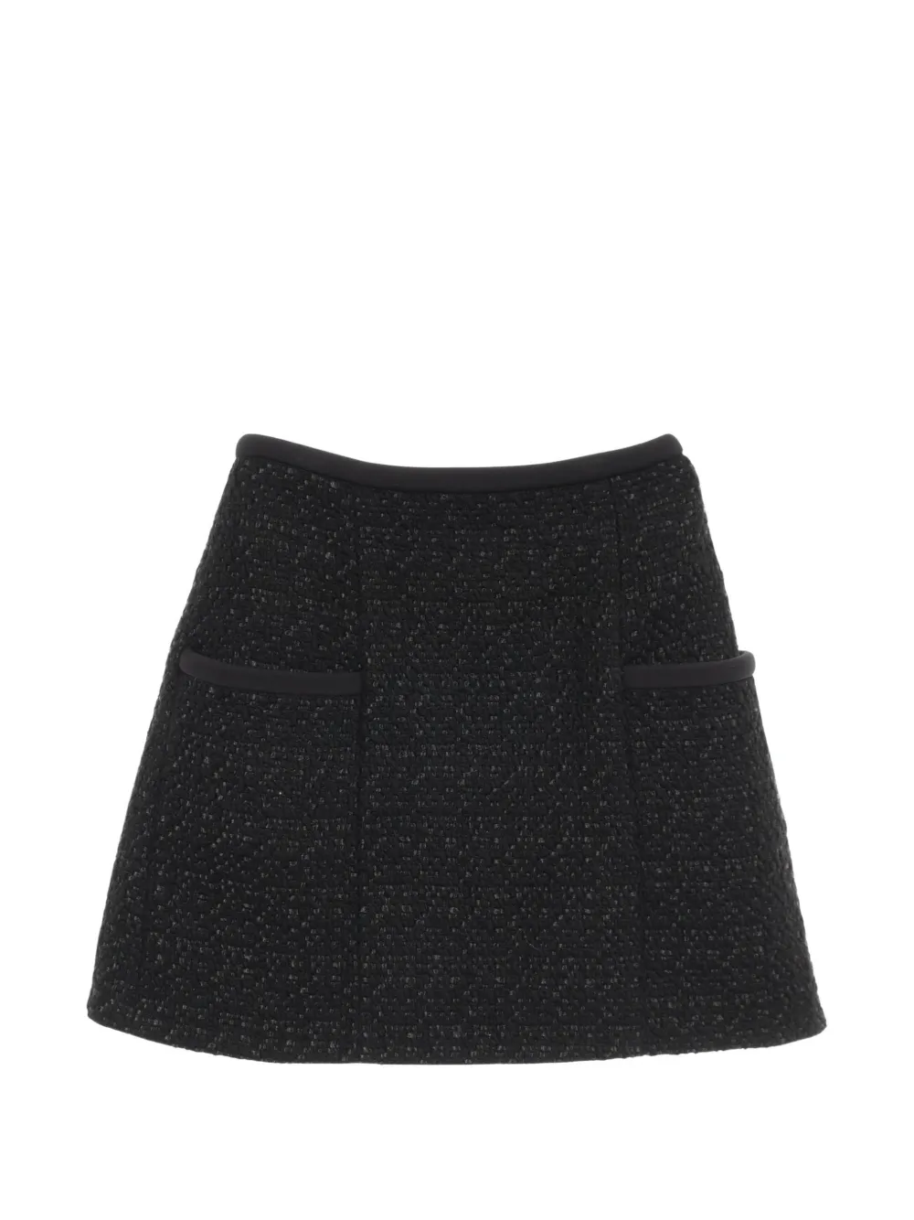 Louis Vuitton Pre-Owned tweed A-line skirt - Nero