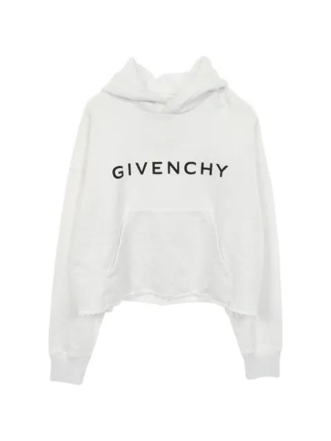 Givenchy Pre-Owned 2020s logo-print cropped hoodie