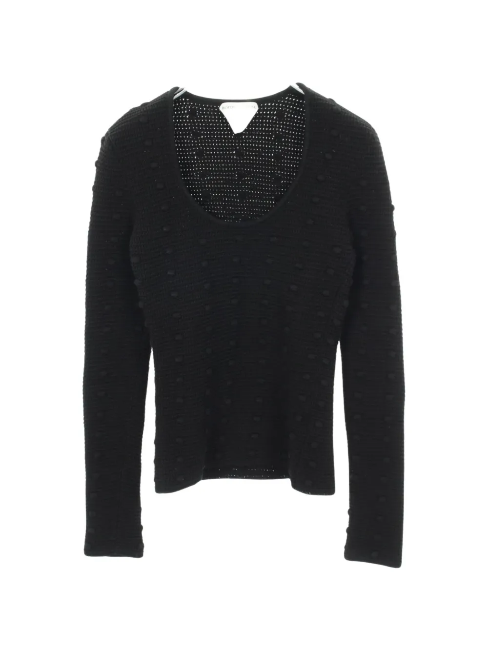 Bottega Veneta Pre-Owned 2020s bobble-knit scoop-neck sweater - Schwarz