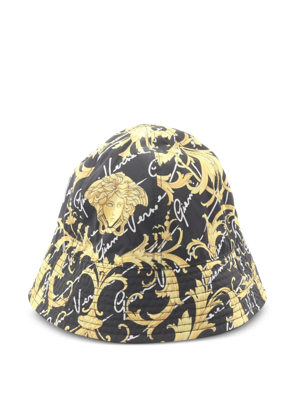 Versace Pre-owned 2000s Medusa Barocco Bucket Hat in Black, view 2