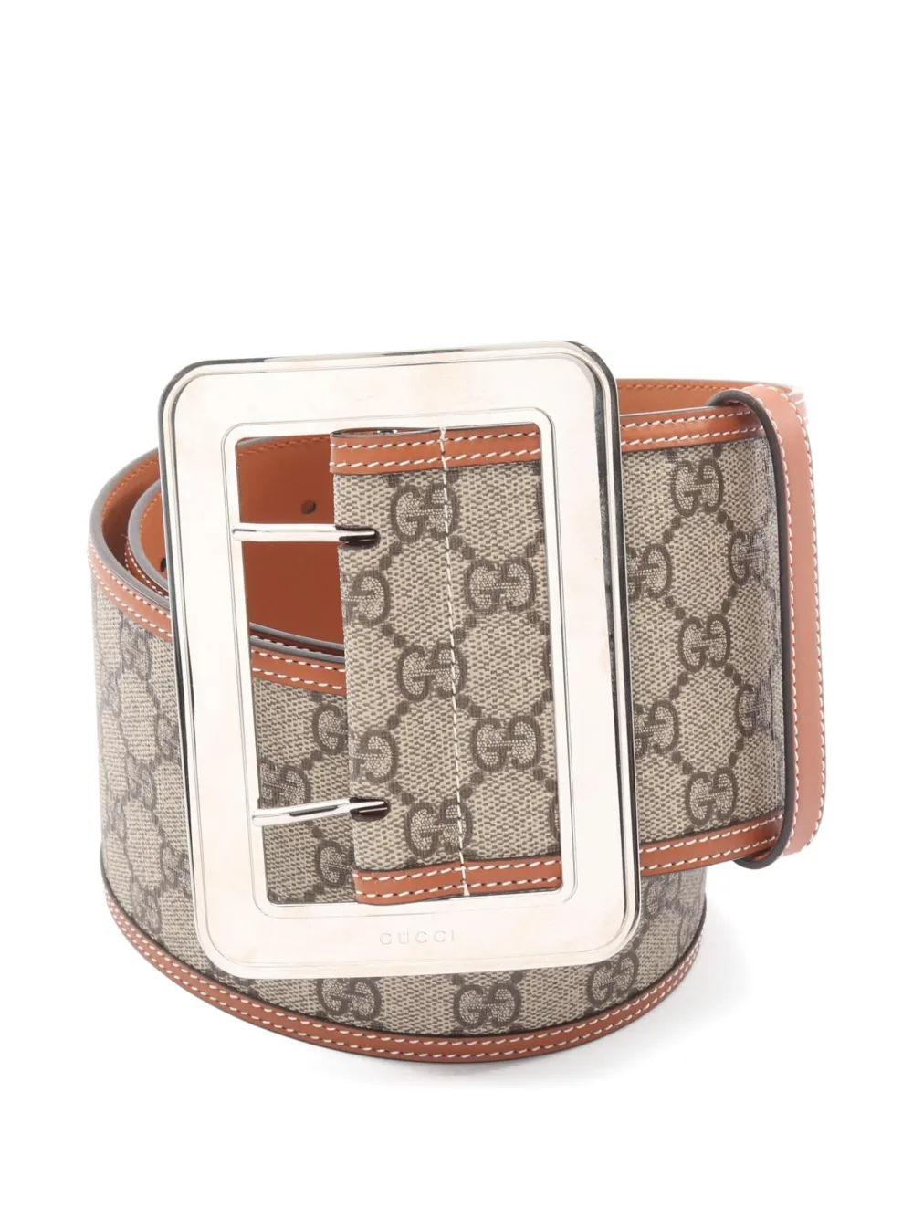Gucci Pre-Owned 2020s GG Supreme buckle belt - Toni neutri