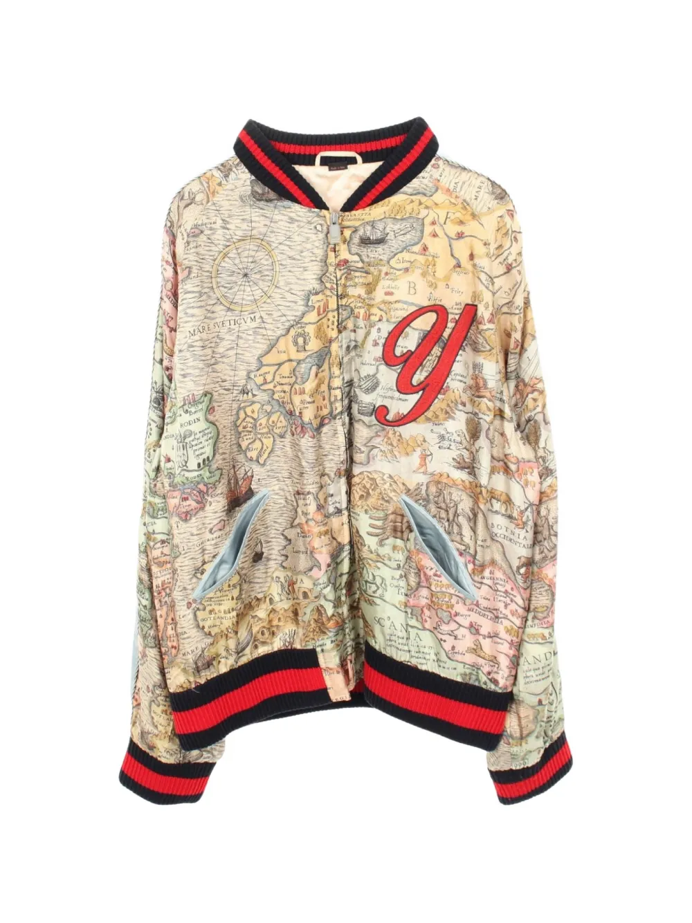 Gucci Pre-Owned DIY map-print bomber jacket - Toni neutri