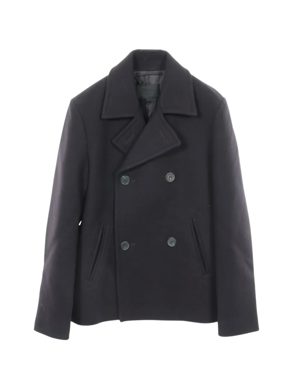 Prada Pre-Owned 2000s double-breasted pea coat - Nero