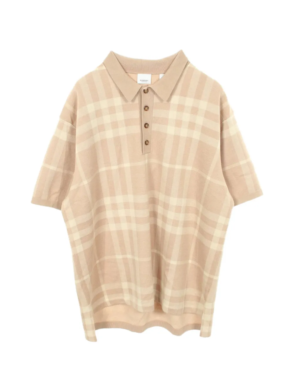 Burberry Pre-Owned check jacquard polo shirt - Nude