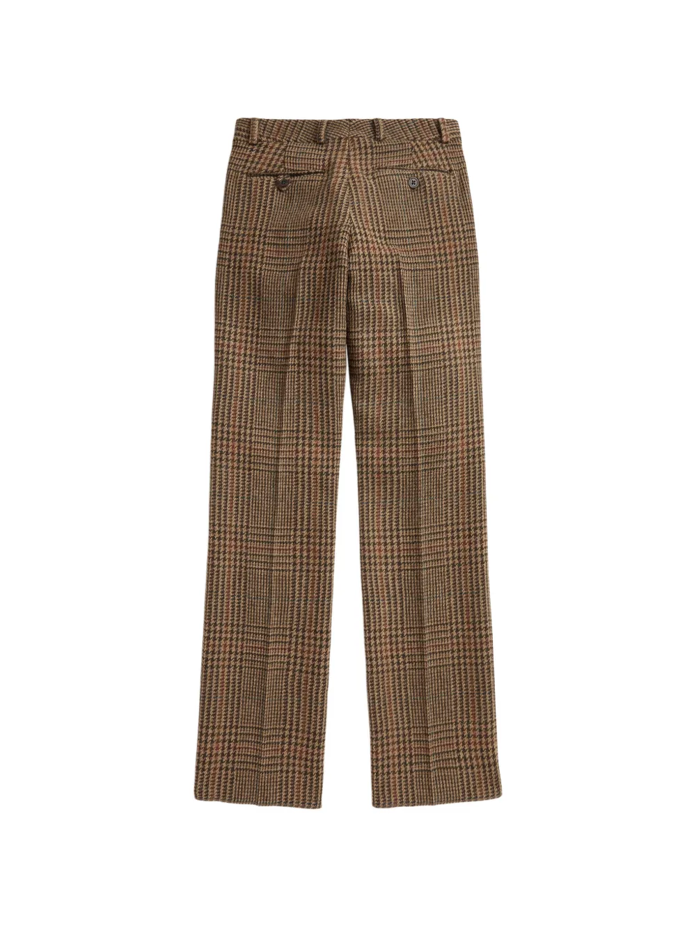 POLO RALPH LAUREN KIDS Glen geruite wollen tweed broek Bruin
