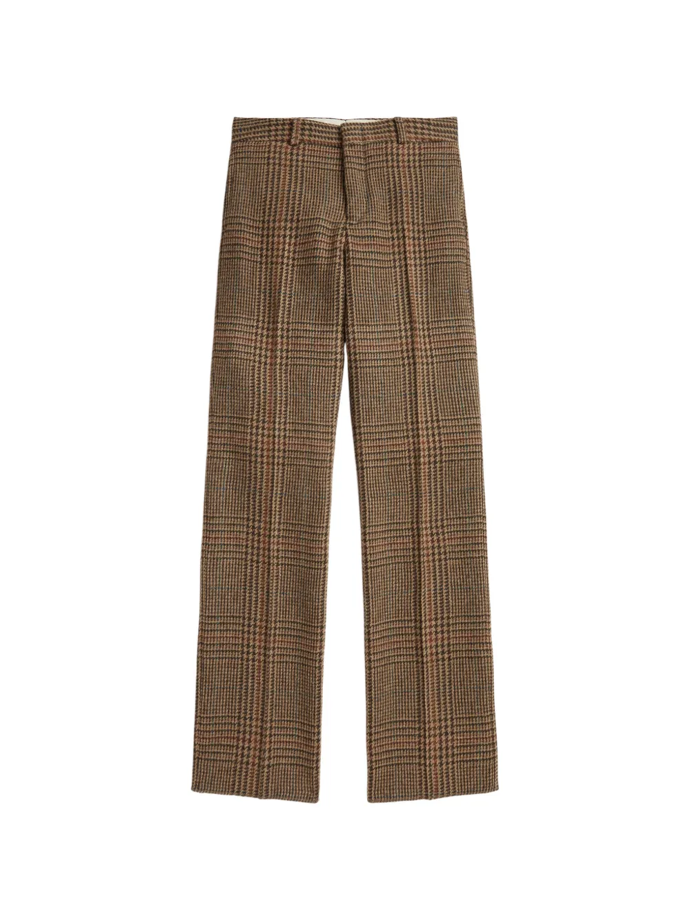 POLO RALPH LAUREN KIDS Glen plaid wool tweed trousers - Marrone