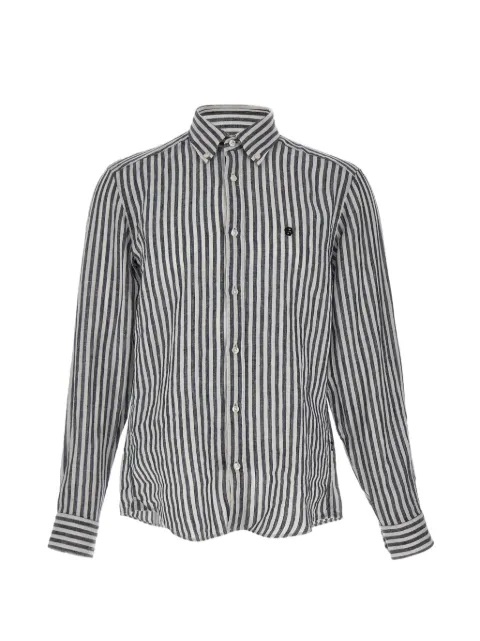 BOSS striped button-fastening shirt