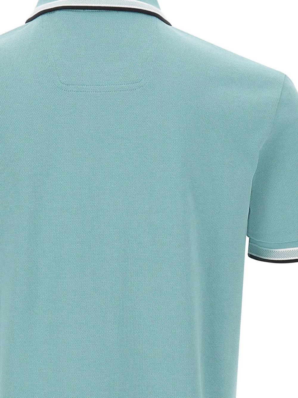 BOSS Paddy poloshirt met gestreepte afwerking Groen