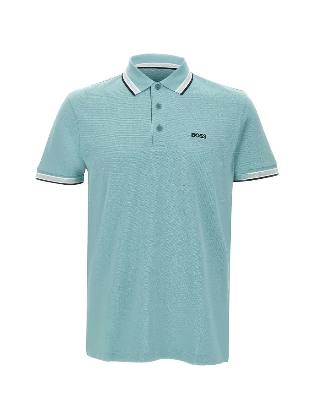 BOSS Paddy striped-trim polo shirt - Verde
