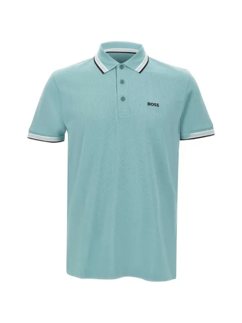 BOSS Paddy striped-trim polo shirt