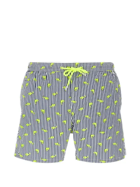 MC2 Saint Barth Lighting shark-print striped swim shorts