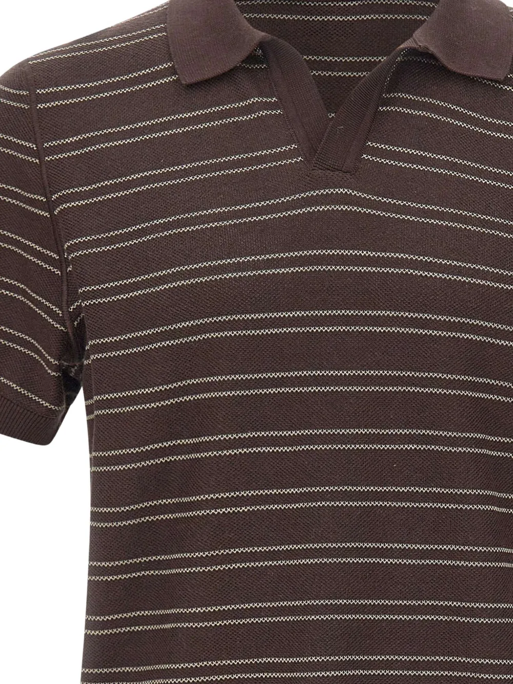 BOSS Narciso gestreept T-shirt Bruin