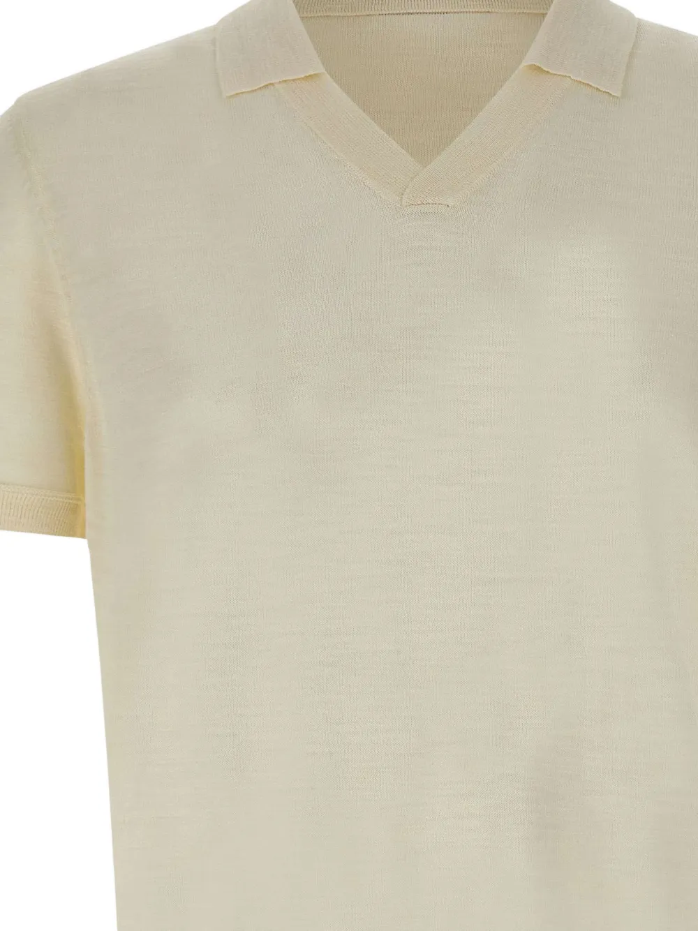 BOSS Zijden T-shirt Beige
