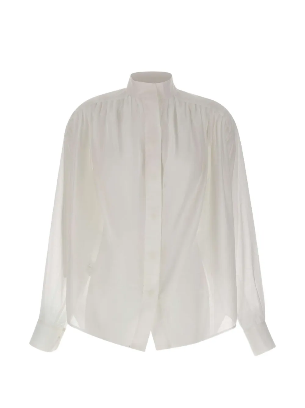 THE ANDAMANE Rania band-collar shirt - Bianco