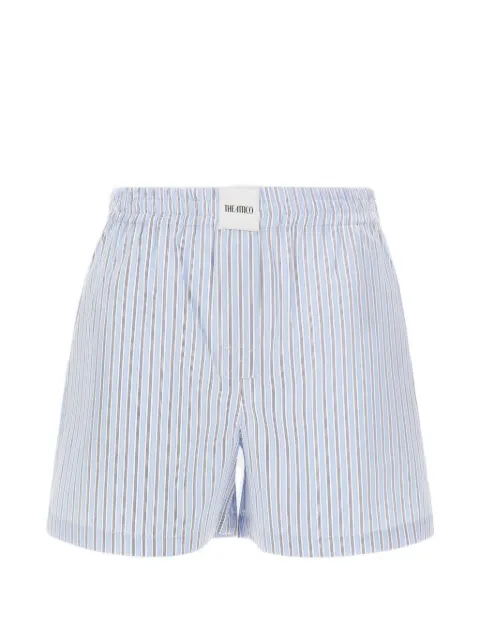 The Attico striped boxer-inspired shorts