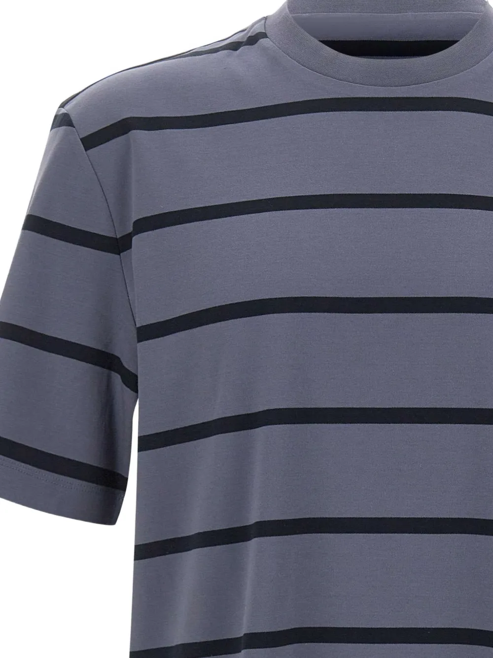 BOSS Ktoenen T-shirt met Double-B monogram badge Grijs