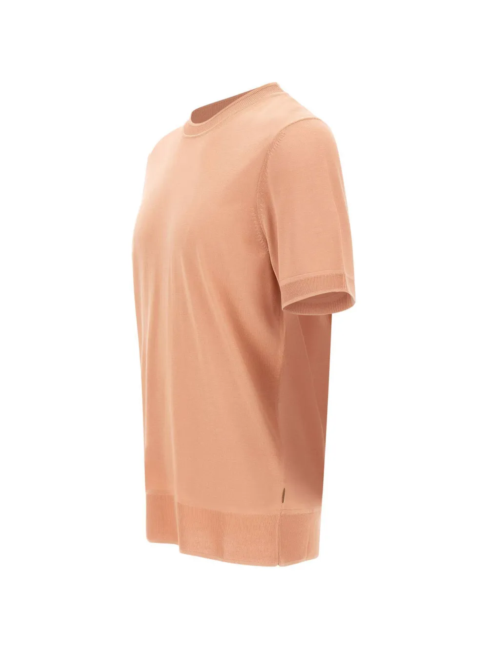 BOSS Zijden gebreid T-shirt Oranje
