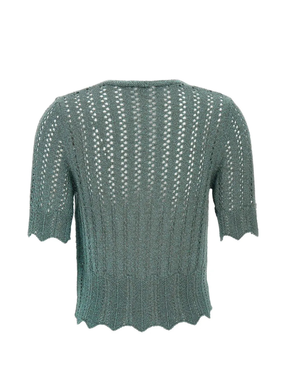  Kaos Jersey Con Borde Festoneado - Verde 
