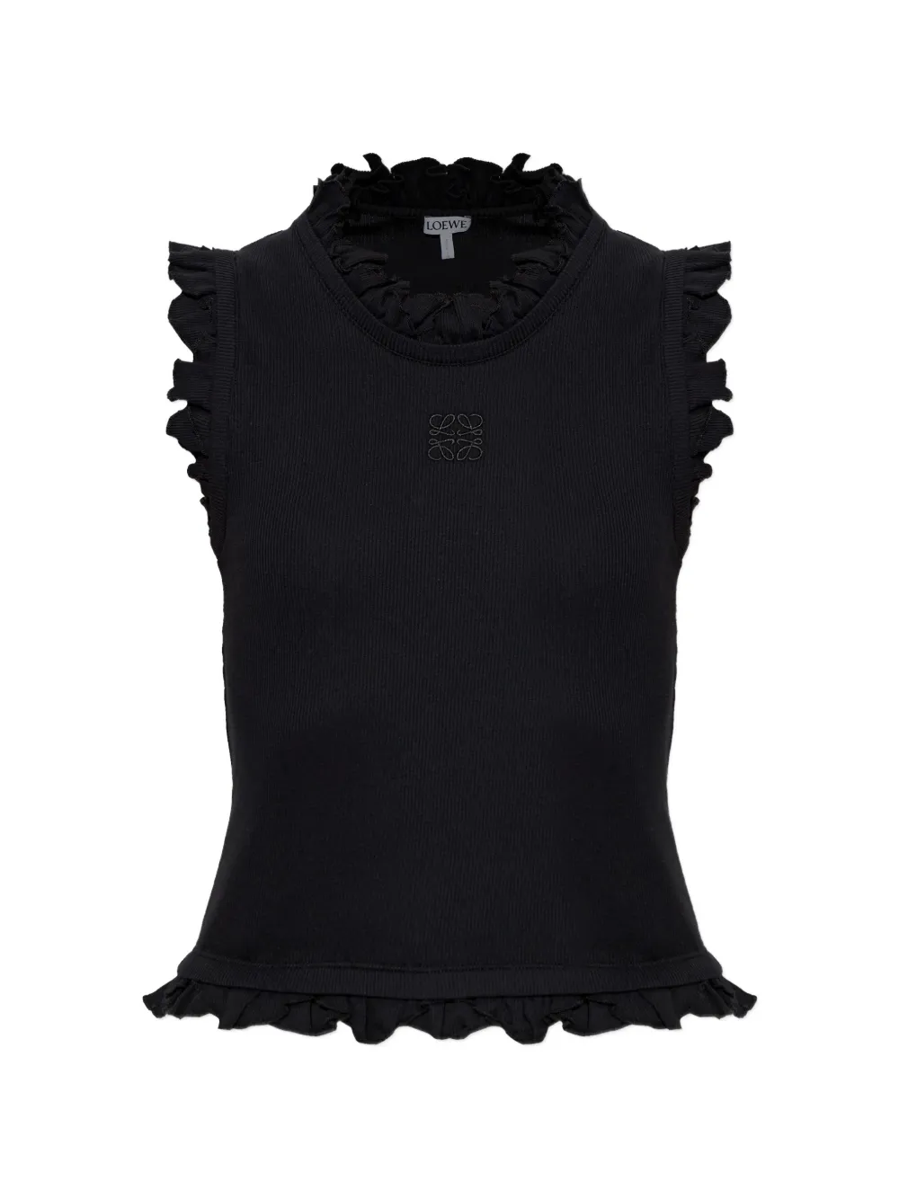 LOEWE Anagram-embroidered top - Nero