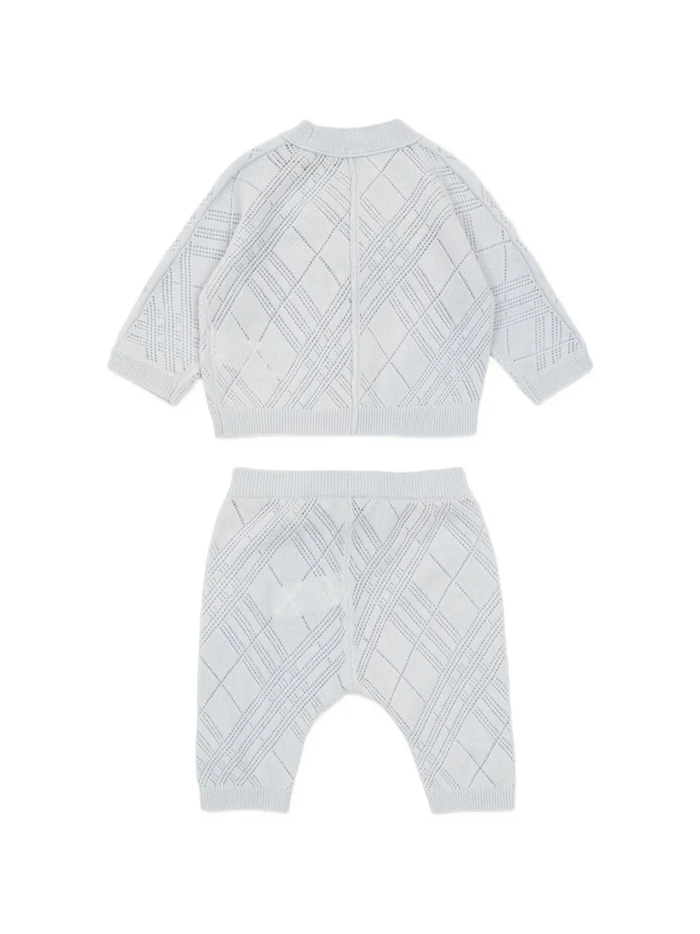 Burberry Kids Kasjmier tweedelig set Blauw