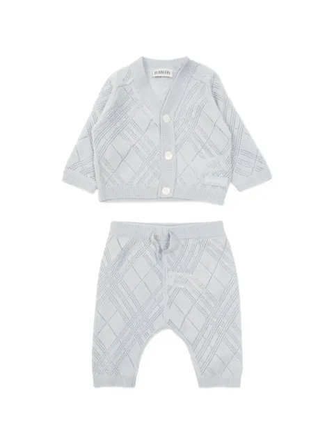 Burberry Kids pointelle-knit trousers set