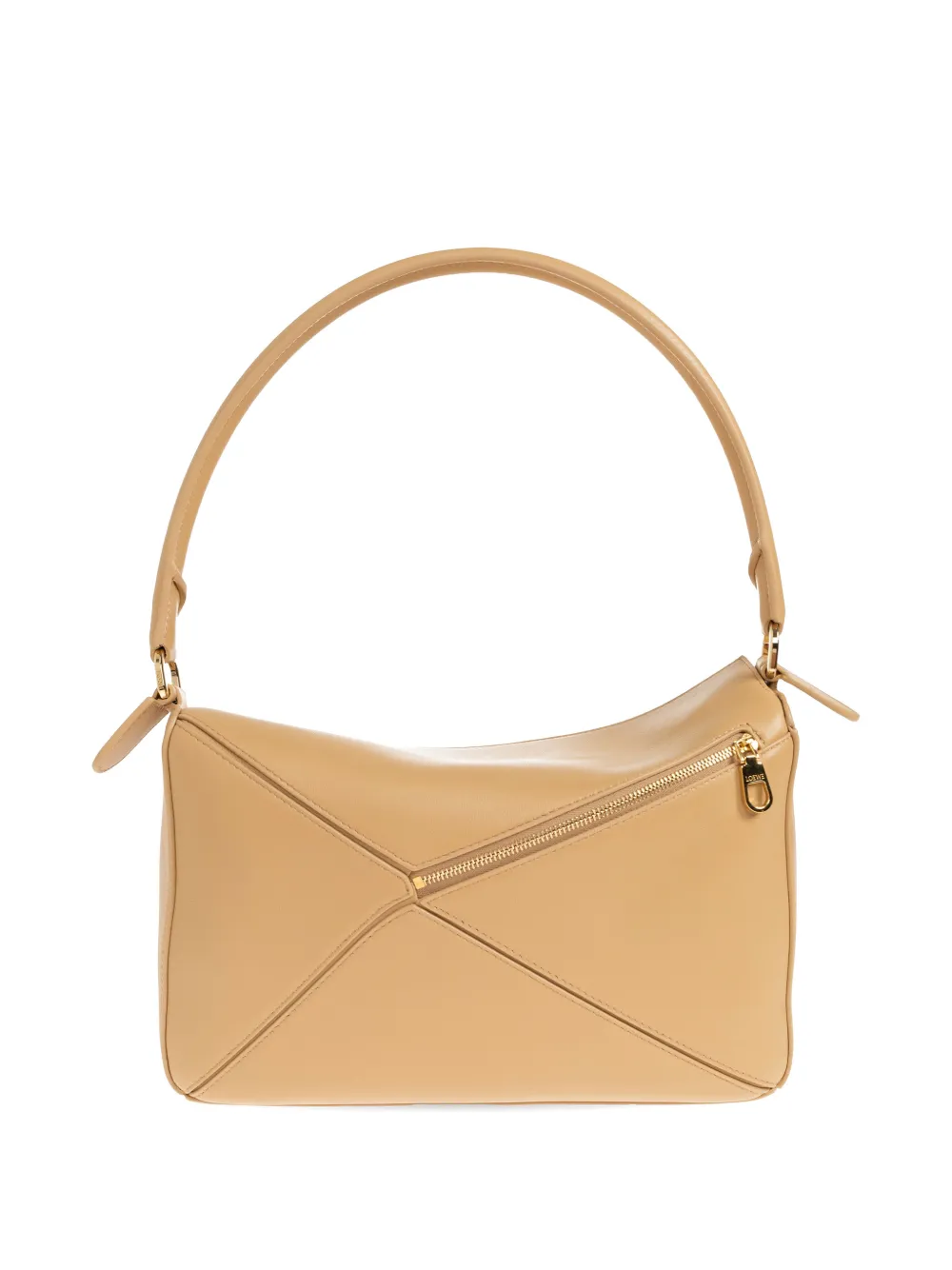 LOEWE Medium Featherlight Puzzle leren shopper Beige