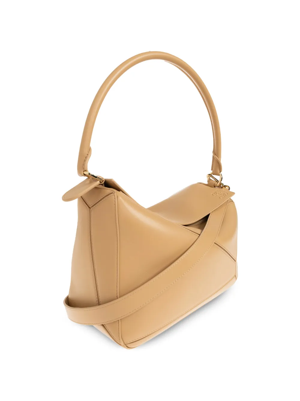 LOEWE Medium Featherlight Puzzle leren shopper Beige