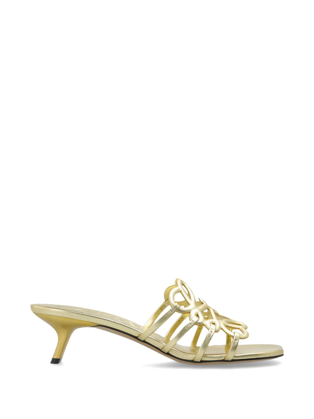 LOEWE Anagram-leather sandals Goud