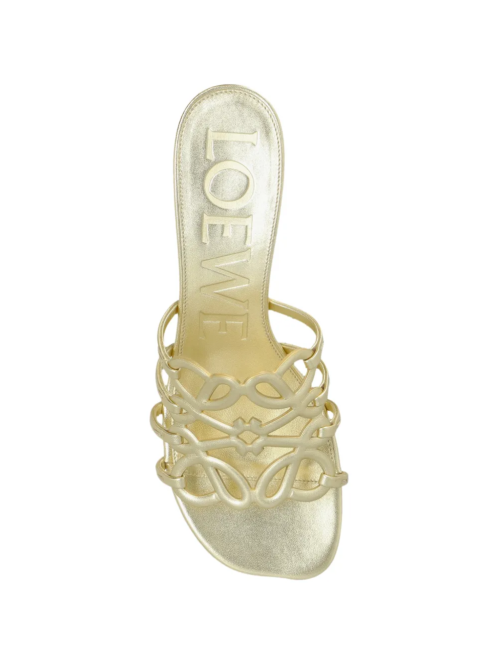 LOEWE Anagram-leather sandals Goud