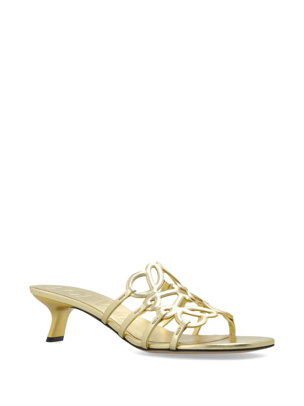 LOEWE Anagram-leather sandals Goud