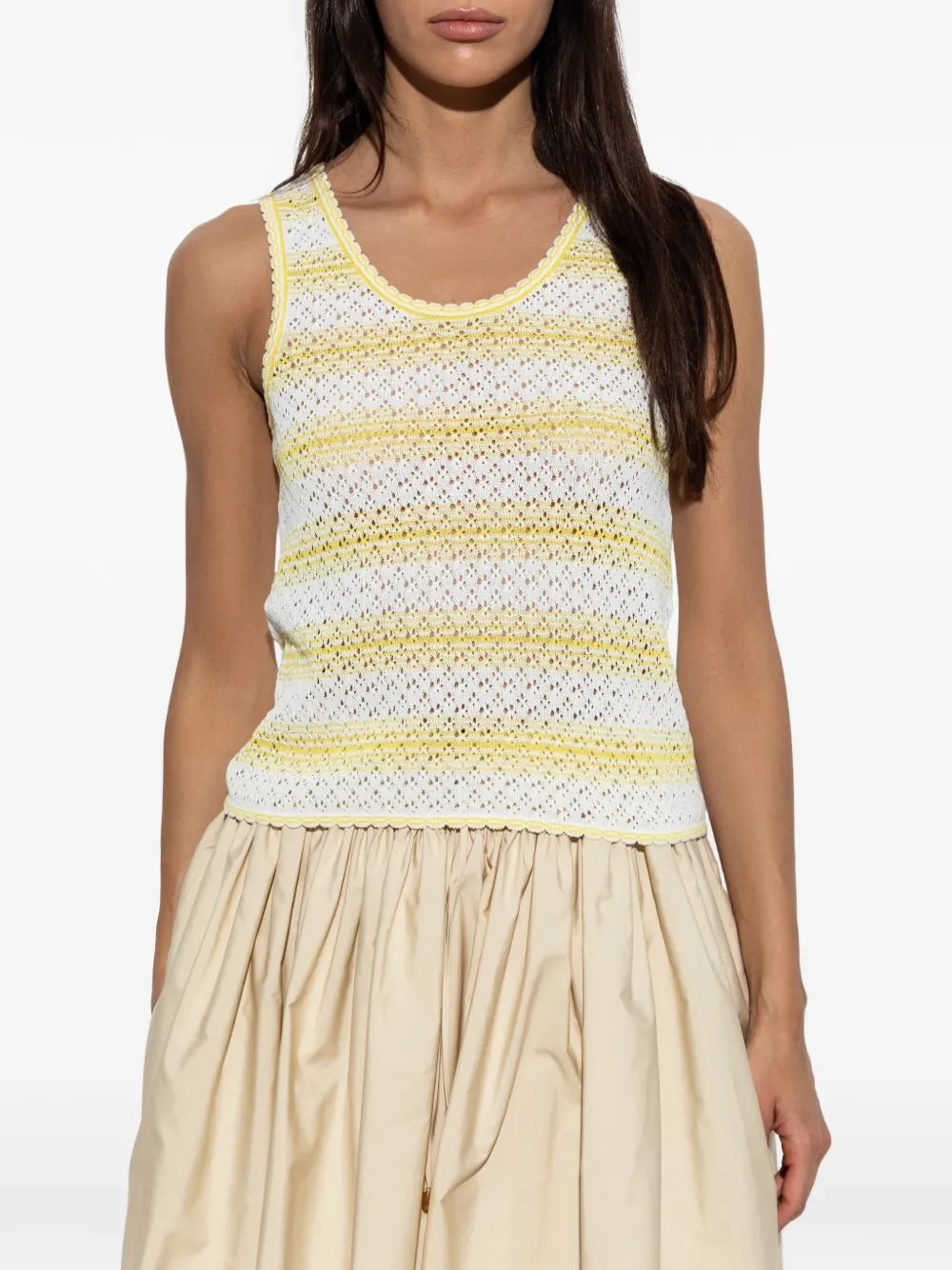 LOEWE Opengebreide tanktop Geel