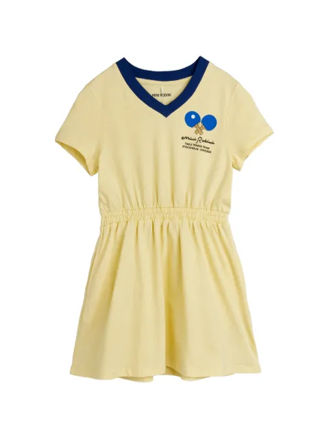 Mini Rodini Vestido com estampa gráfica e cós elástico