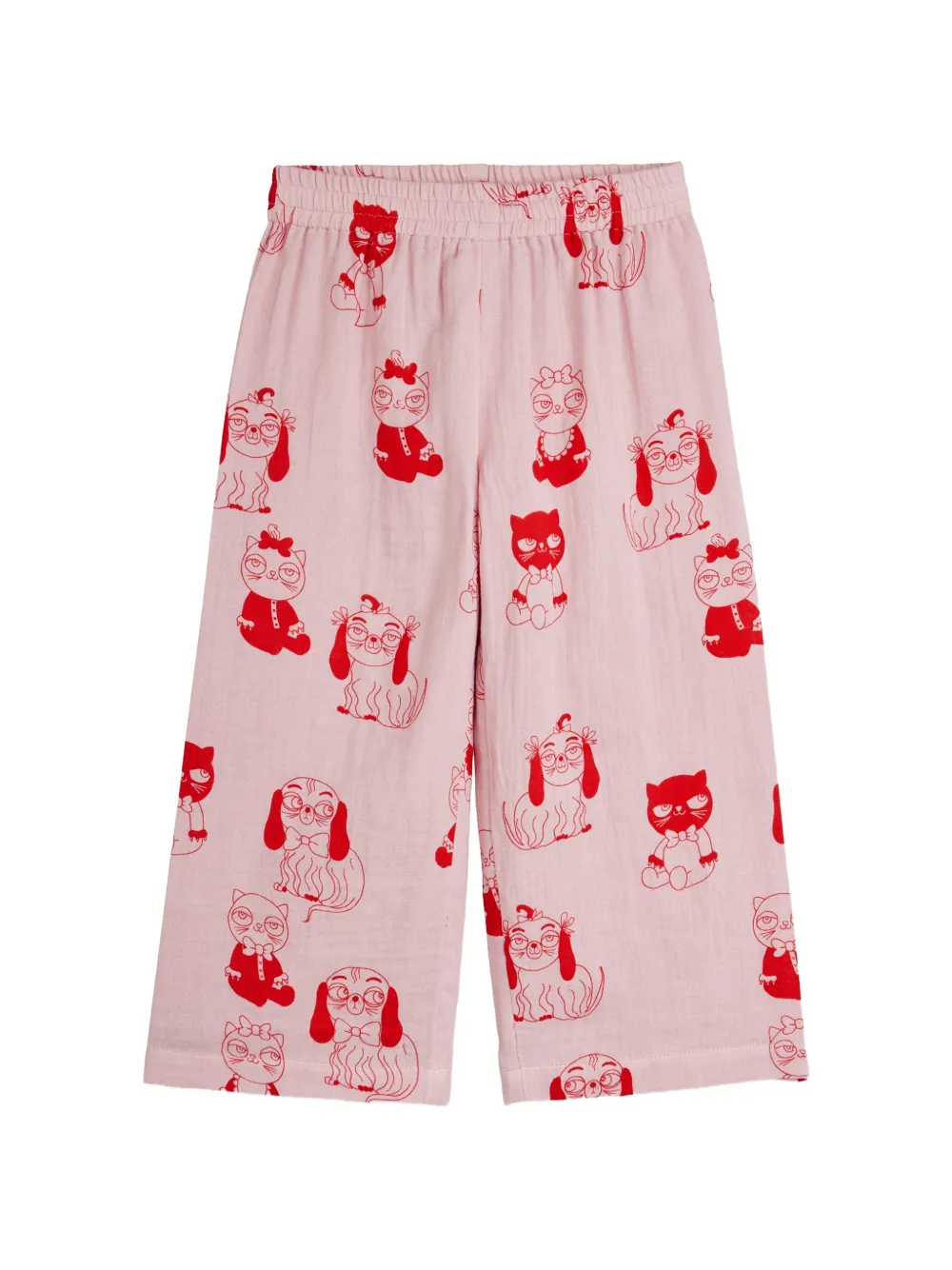 Mini Rodini graphic-print cotton trousers - Rosa