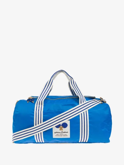 Mini Rodini logo-patch striped-strap duffle bag