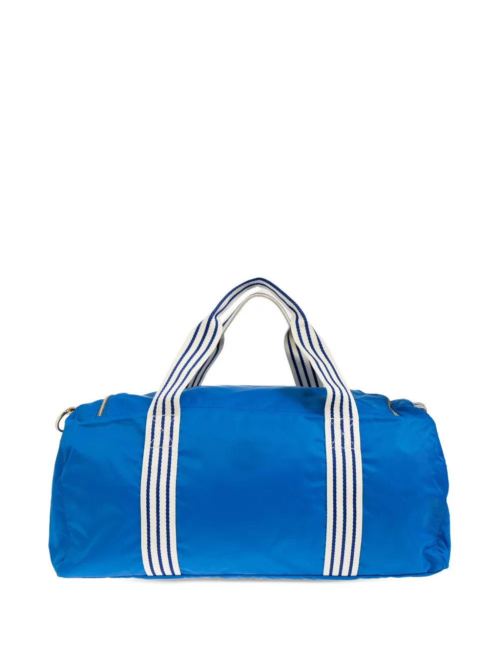 Mini Rodini Duffeltas met logopatch en gestreepte band Blauw