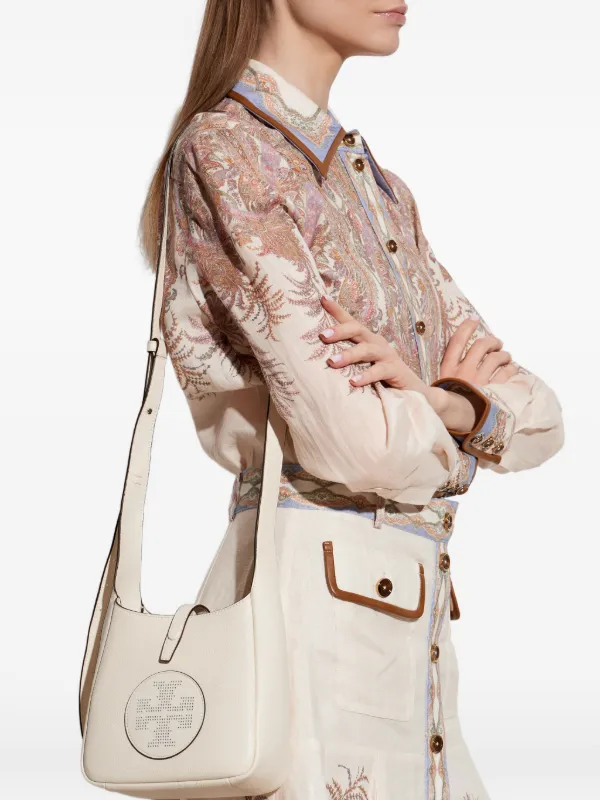 Tory Burch レザーショルダーバッグ | ニュートラル | FARFETCH JP