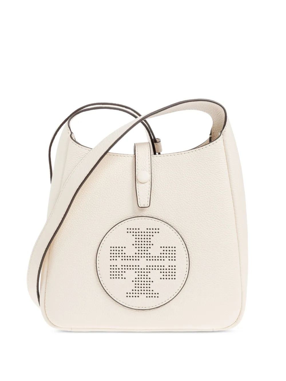 Tory Burch perforated-logo leather cross body bag - Toni neutri