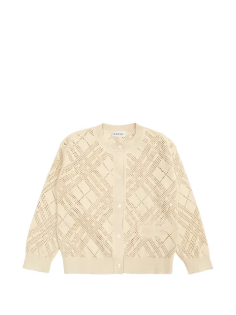 Burberry Kids pointelle-knit cardigan