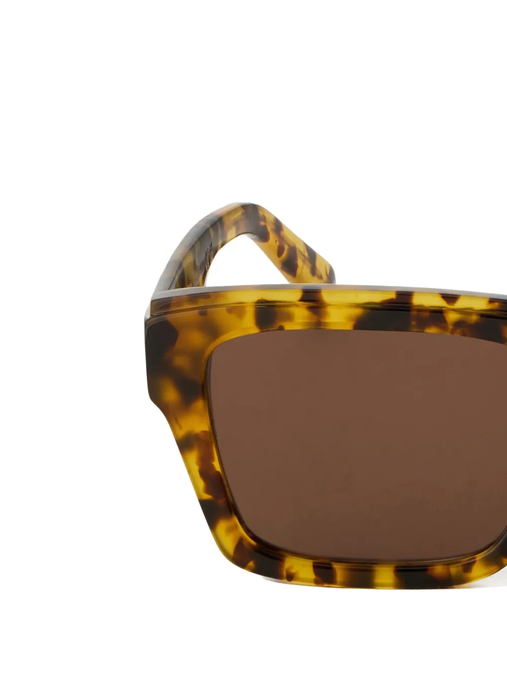 Off-White Eyewear Zonnebril met rechthoekig montuur Bruin