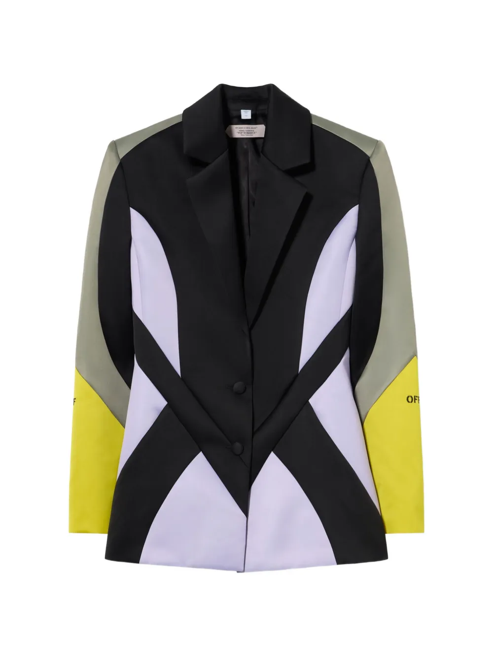 Off-White Blazer con design color-block - Nero