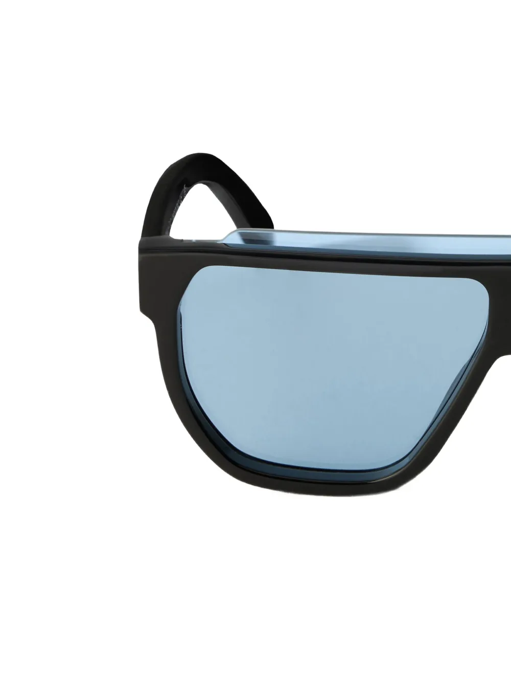 Off-White Earth zonnebril met geometrisch montuur Zwart