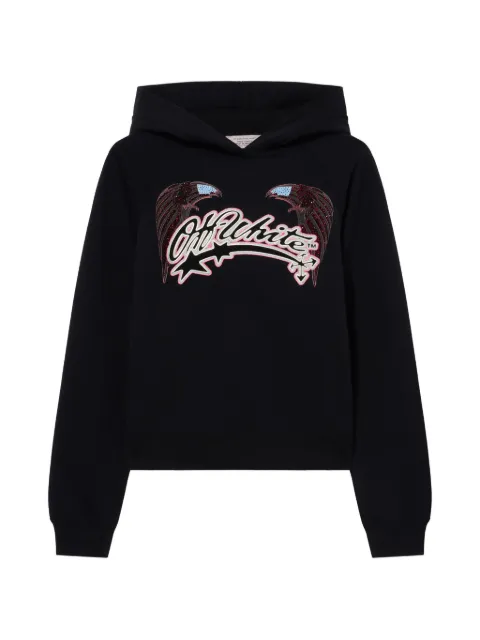 Off-White x Off-WhiteSwarovski Double Eagle raglan hoodie